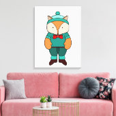 Niedlicher Grünfuchs Leinwanddruck (Insitu (Wohnzimmer))