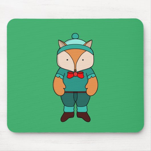 Niedlicher Grünfuchs Mousepad (Vorne)