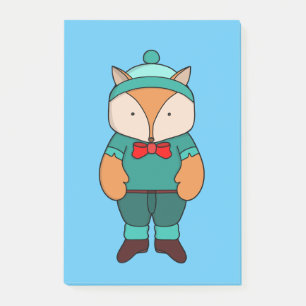 Niedlicher Grünfuchs Post-it Klebezettel