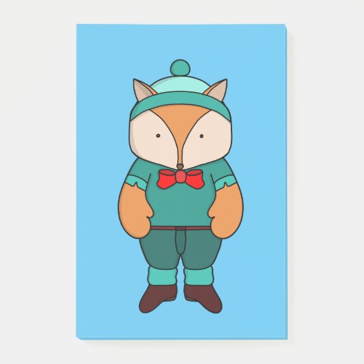 Niedlicher Grünfuchs Post-it Klebezettel (Vorderseite)