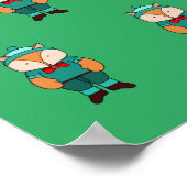 Niedlicher Grünfuchs Poster (Ecke)