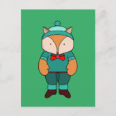 Niedlicher Grünfuchs Postkarte (Vorderseite)
