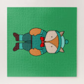 Niedlicher Grünfuchs Puzzle (Horizontal)