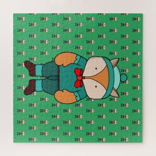 Niedlicher Grünfuchs Puzzle (Horizontal)