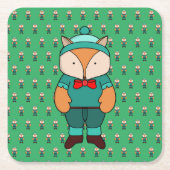 Niedlicher Grünfuchs Rechteckiger Pappuntersetzer (Vorderseite)