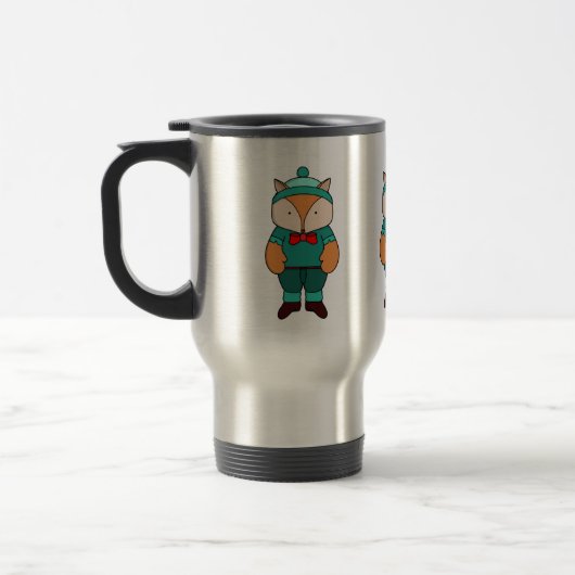 Niedlicher Grünfuchs Reisebecher (Links)