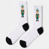 Niedlicher Grünfuchs Socken (Linkes Detail)