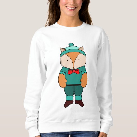 Niedlicher Grünfuchs Sweatshirt (Vorderseite)