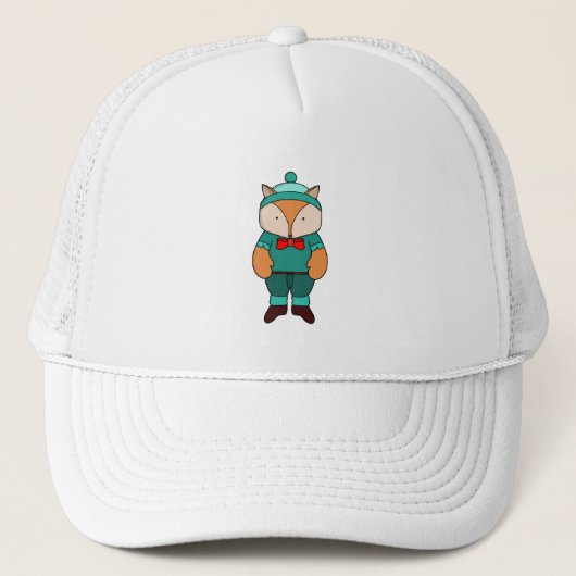 Niedlicher Grünfuchs Truckerkappe (Vorderseite)