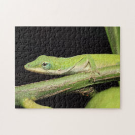 Niedlicher Grüngarten Anole Lizard Natur Wildlife Puzzle