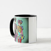 Niedlicher Grunge Typ und Hübsche Punk Girl Holdin Tasse (Vorderseite Links)