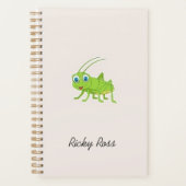 Niedlicher Grüngrasshopper lila Planer (Vorderseite)