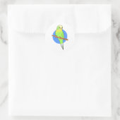 Niedlicher Grünparaket Runder Aufkleber (Tasche)