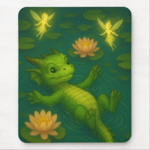 Niedlicher Grünwalddrachen Mousepad