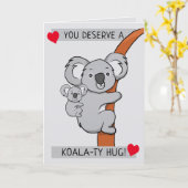 Niedlicher Gruß von Koala-ty Karte (Gelbe Blume)