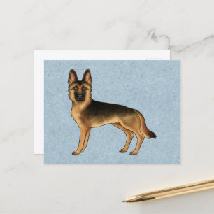 Niedlicher GSD Hund Blue Postkarte