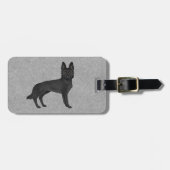 Niedlicher GSD-Hund und benutzerdefinierter Text Gepäckanhänger (Vorderseite horizontal)