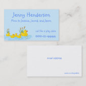 Niedlicher Gummi duckt kundenspezifische Telefonnummerkarte (Vorne/Hinten)