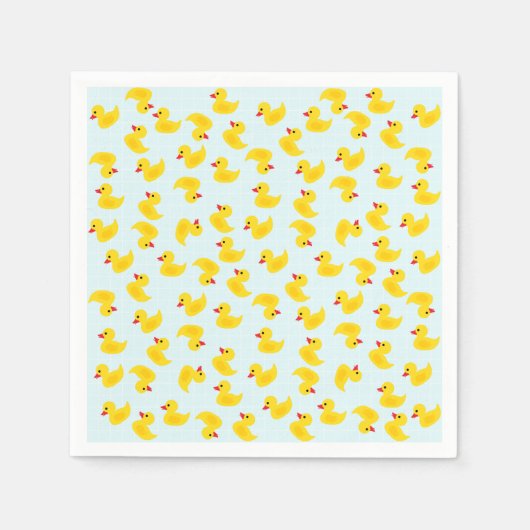 Niedlicher Gummi Ducky Paper Napkins Serviette (Vorderseite)