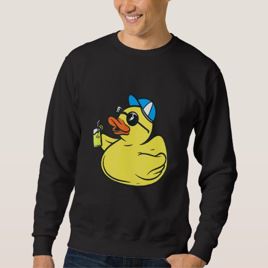 Niedlicher Gummi Ducky Sonnenbrille - Sommer Party Sweatshirt (Vorderseite)