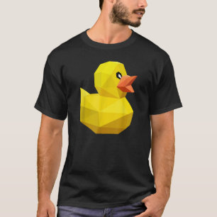 Niedlicher Gummiduck Bird Geometric Abstrakt Ducky T-Shirt