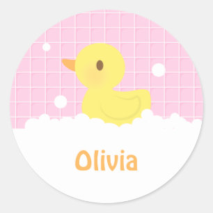 Niedlicher Gummihandschuh für Mädchen Runder Aufkleber