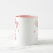 Niedlicher, gürteliger Teddybär mit Ballons Tasse (Zentrum)