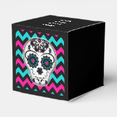 Niedlicher gürtiger Tag des toten Zuckerschädels Geschenkschachtel (Rückseite)