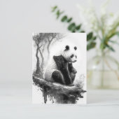Niedlicher, gut aussehender Panda-Bär Postkarte (Stehend Vorderseite)