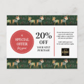 Niedlicher Gutscheinnachlass für Weihnachten Postkarte (Vorderseite)