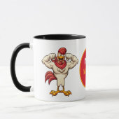 Niedlicher Hahn Ländermonogramm Tasse (Links)