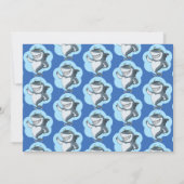 Niedlicher Hai | Blue Balloons Birthday Einladung (Rückseite)