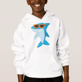 Niedlicher Hai, Cooler Hai, Hai mit Sonnenbrille Hoodie