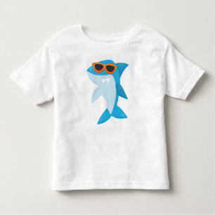 Niedlicher Hai, Cooler Hai, Hai mit Sonnenbrille Kleinkind T-shirt