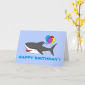 Niedlicher Hai Geburtstagskarte Karte (Gelbe Blume)