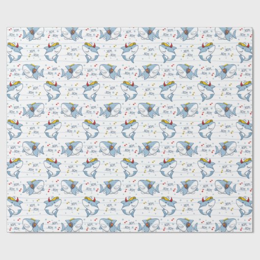 Niedlicher Hai Geschenkpapier (Flach)