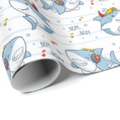 Niedlicher Hai Geschenkpapier (Rolleneckpunkt)