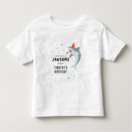 Niedlicher Hai im Kindergeburtstag des Ozeans Part Kleinkind T-shirt