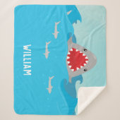 Niedlicher Hai im Wasser | Baby Boy Sherpadecke (Vorderseite)