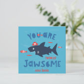 Niedlicher Hai mit Piratenhut total kiefer (Stehend Vorderseite)