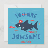 Niedlicher Hai mit Piratenhut total kiefer (Vorderseite)