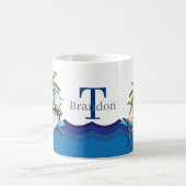 Niedlicher Hai Monogramm Coffee Tasse hinzufügen (Mittel)