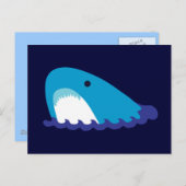 Niedlicher Hai Postkarte (Vorne/Hinten)