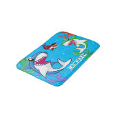 Niedlicher Hai-See-Ozean - individuelle Bezeichnun Badematte (Schrägansicht)