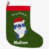 Niedlicher Hai 🦈 Spaß Fab Kids Super Ocean Großer Weihnachtsstrumpf (Vorderseite)