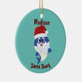 Niedlicher Hai 🦈 Super Ocean Weihnachten Keramik Ornament (Rechts)