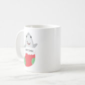 Niedlicher Hai Weihnachten Strumpf Tasse (Vorderseite Links)