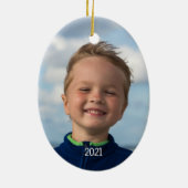 Niedlicher Hai Weihnachts-Keramik Ornament (Hinten)