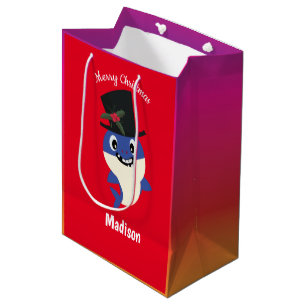 Niedlicher Hai 🦈 Weihnachtskids Spaß Super Ocean Mittlere Geschenktüte