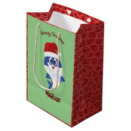 Niedlicher Hai 🦈 Weihnachtskids Spaß Super Ocean Mittlere Geschenktüte